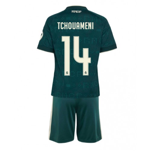 Real Madrid Aurelien Tchouameni #14 Fußballbekleidung Auswärtstrikot Kinder 2026-27 Kurzarm (+ kurze hosen)